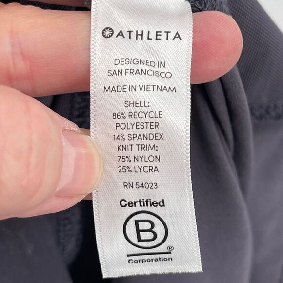 Athleta Black Mid Rise Attitude Ruched Athletic Jogger Pants Size 6T - Picture 7 of 8